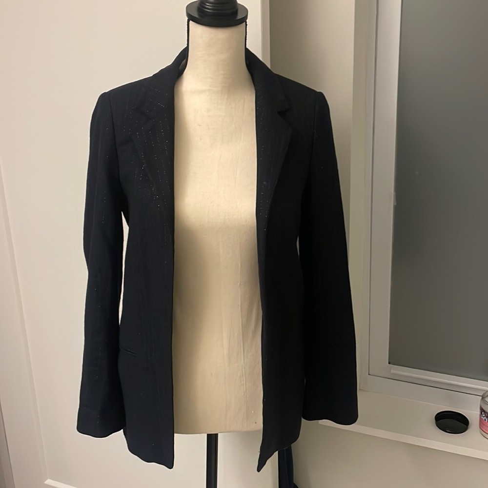 Navy light pin stripe blazer